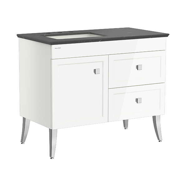 雅居·经典 落地式1000mm单门双抽屉浴室柜(8‘孔台下盆)